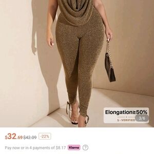 SHEIN Gold Shimmer Jumpsuit